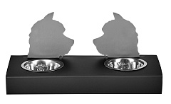 Подставка с мисками Dog 40x22xH7.5