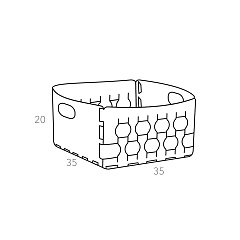 Корзина Dubai 35x35xH20