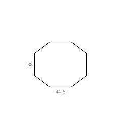 Плейсмат октагон 44,5x38