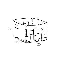 Корзина Bottega 25x25xH20