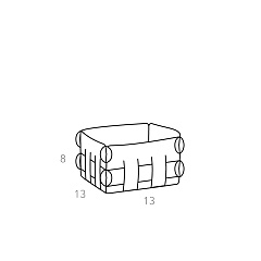 Корзинка Shlesser 13x13xH8