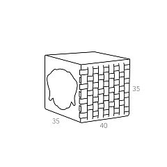 Домик для собаки 35x40x35