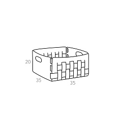 Корзина Bottega 35x35xH20
