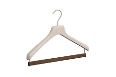 Вешалка с перемычкой для брюк, обтянутой вельветом 40x3 см