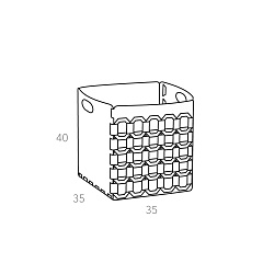 Корзина Geometria Octagon 35x35xH40