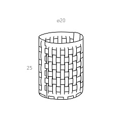 Корзина Bottega-15 Ø20xН25