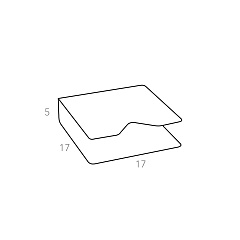 Салфетница Wind 17x17xH5