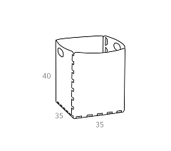 Корзина Liscio 35x35xH40